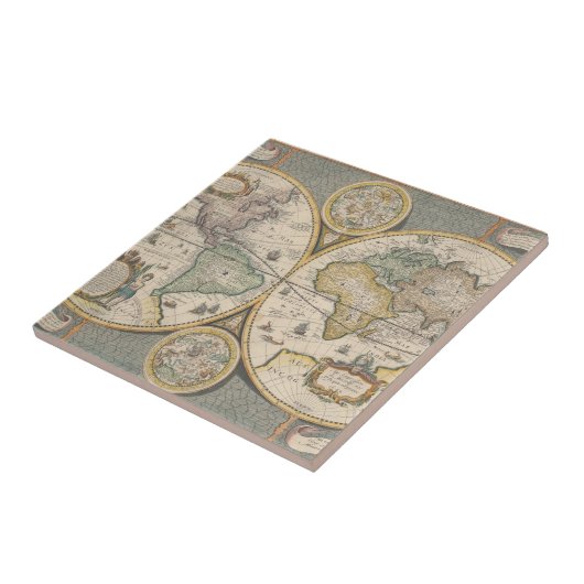 Nova Totius Terrarum Orbis Geographica Fliese (Seite)