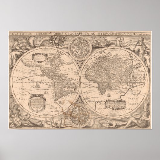 Nova totius terrarum orbis geographica poster (Vorne)