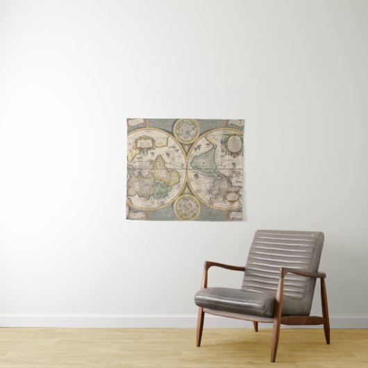 Nova Totius Terrarum Orbis Geographica Wandteppich (Beispiel (Horizontal))