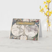 Nova Totius Terrarum Orbis Tabula - alles Gute zum Karte (Gelbe Blume)