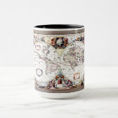 Nova Totius Terrarum Orbis von Henricus Hondius II Tasse (Zentrum)