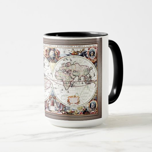 Nova Totius Terrarum Orbis von Henricus Hondius II Tasse (VorderseiteRechts)
