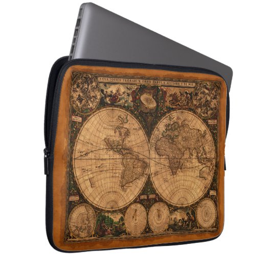 Nova Totuis Old World Map Laptopschutzhülle (Vorne Rechts)