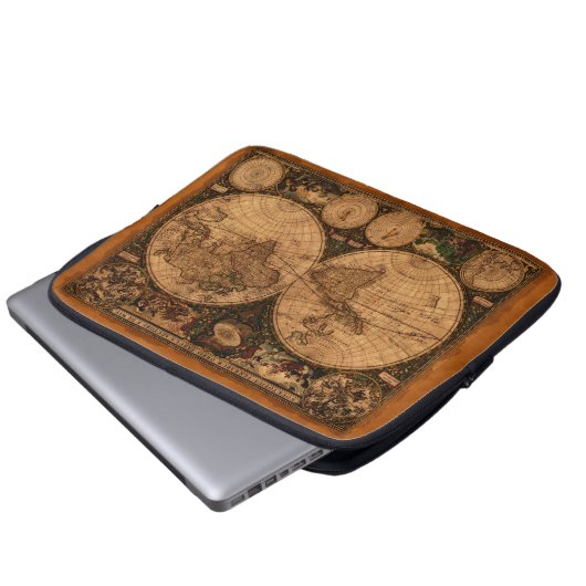 Nova Totuis Old World Map Laptopschutzhülle (Vorne Knopf)