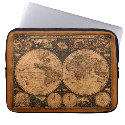Nova Totuis Old World Map Laptopschutzhülle (Vorderseite)