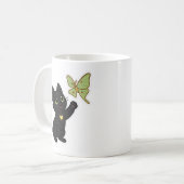 NovaCatAdventures and Lunar Moth Frolics v2 mug Kaffeetasse (Vorderseite Links)