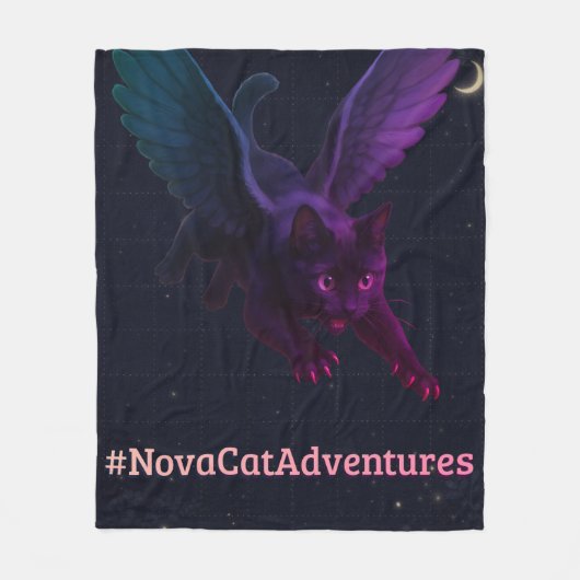 #NovaCatAdventures – Winged v2 Fleecedecke (Vorderseite)
