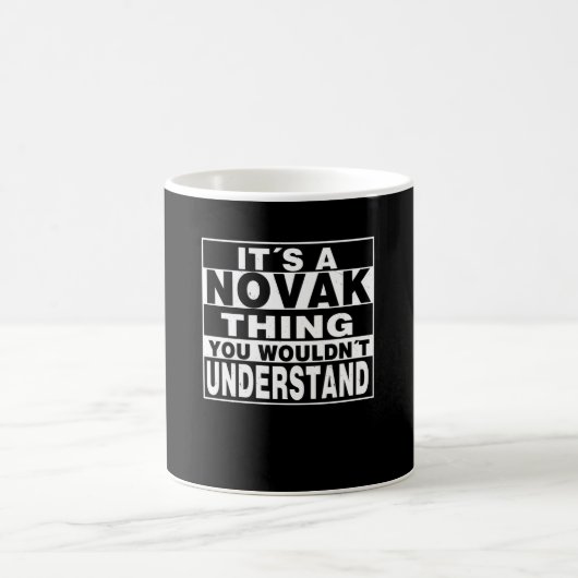 NOVAK Nachname Personalisiertes Geschenk Kaffeetasse (Mittel)