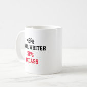 Novel Writer Badass Kaffeetasse (Vorderseite Links)