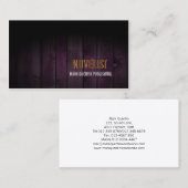 NOVELIST Business Card Dark Wood Visitenkarte (Vorne/Hinten)