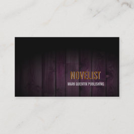 NOVELIST Business Card Dark Wood Visitenkarte