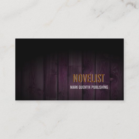 NOVELIST Business Card Dark Wood Visitenkarte (Vorderseite)