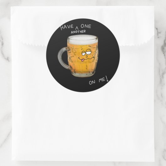 Novelle Biermonster Runder Aufkleber (Tasche)