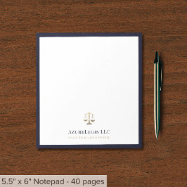Novelle Gold Justice Scale Attorpad Notizblock