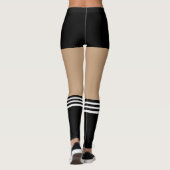 Novelty Black Shorts mit Kniehefersocken Leggings (Rückseite)
