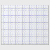 Novelty Blue White Grid Geschenkpapier (Flach)