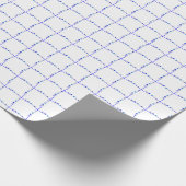 Novelty Blue White Grid Geschenkpapier (Ecke)