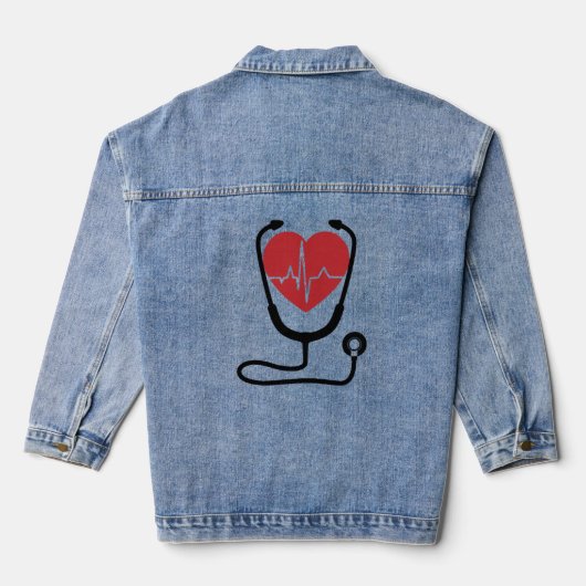 Novelty Doctor Nursing Practitioner Geschenk Cool Jeansjacke (Rückseite)