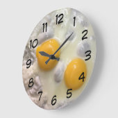 Novelty Fried Eggs Clock Große Wanduhr (Winkel)