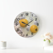 Novelty Fried Eggs Clock Große Wanduhr (Zuhause)