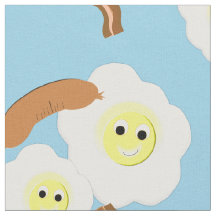 Novelty Fried Eggs Sausage Bacon Fun Print