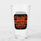 Novelty Funny Beer Label Glas (Rückseite)