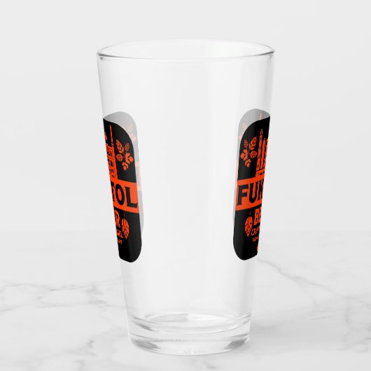 Novelty Funny Beer Label Glas (Rechts)