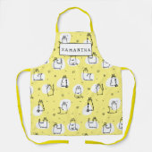 Novelty Funny Niedlich Kittens Pattern Personalisi Schürze (Vorderseite)