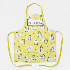 Novelty Funny Niedlich Kittens Pattern Personalisi Schürze