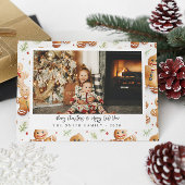 Novelty Gingerbread Men Holiday Foto Postkarte