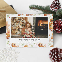 Novelty Gingerbread Men Holiday Foto Postkarte