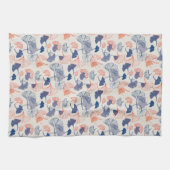Novelty Ginkgo Navy Blue & Orange Muster Geschirrtuch (Horizontal)