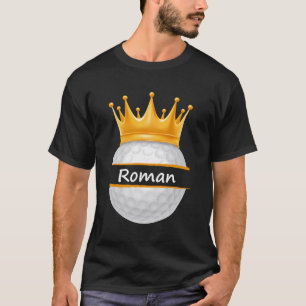Novelty Golf Personalisiert Name Roman Sports Vate T-Shirt