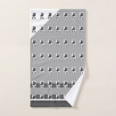 Novelty Grau Weiße Socken Badehandtuch Set (Handtuch)