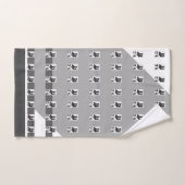 Novelty Grau Weiße Socken Badehandtuch Set (Handtuch)