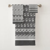 Novelty Gray Socks Badhandtuch Set (Insitu)