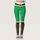 Novelty Green Elf Christmas Toy Soldier Leggings (Vorderseite)