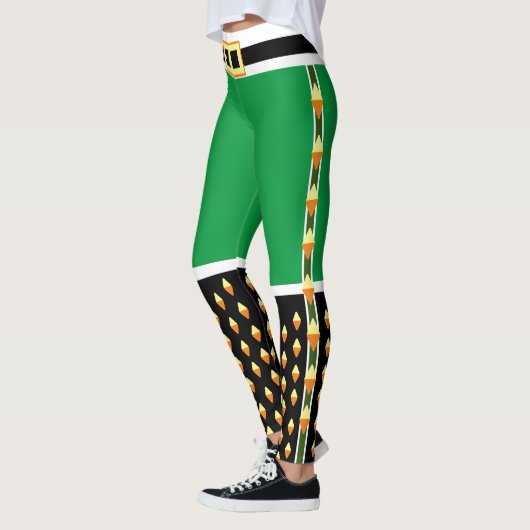 Novelty Green Elf Christmas Toy Soldier Leggings (Links)