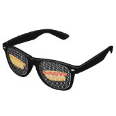 Novelty Hot Dog Black Party Partybrille (Schrägansicht)