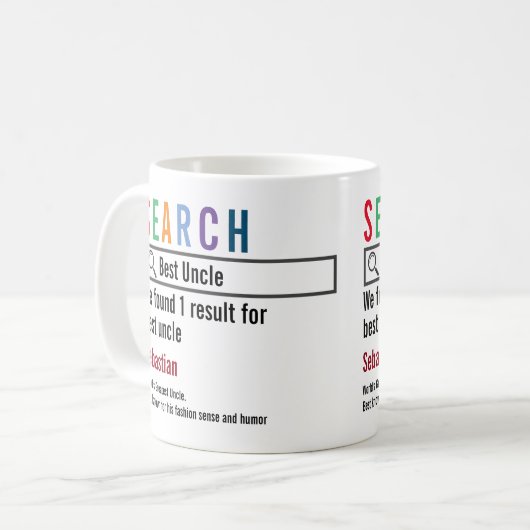 Novelty Internet Search Result Personalized Kaffeetasse (Vorderseite Links)