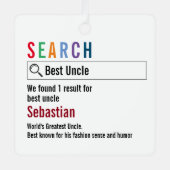Novelty Internet Search Result Personalized Ornament Aus Metall (Vorderseite)