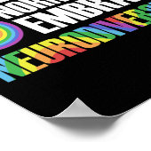Novelty Neurodiversitäts-Regenbogen-Infinität-Auti Poster (Ecke)