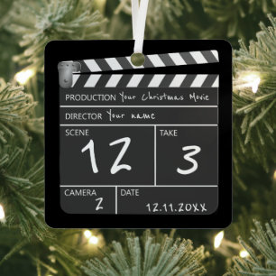 Novelty Personalisiert Custom Movie Clapperboard Ornament Aus Metall