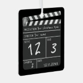 Novelty Personalisiert Custom Movie Clapperboard Ornament Aus Metall (Vorderseite Rechts)