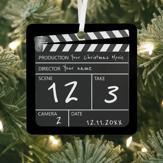 Novelty Personalisiert Custom Movie Clapperboard Ornament Aus Metall (InSitu)