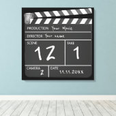Novelty Personalisiert Unique Movie Clapperboard Leinwanddruck (Insitu (Holzboden))