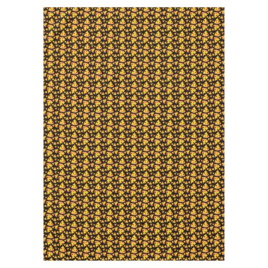 Novelty Pizza Slices Pizzeria Restaurant Black Tischdecke (Vorderseite)