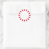 Novelty Red and White Peppermint Candy Runder Aufkleber (Tasche)