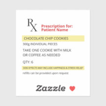 Novelty-Rx-Verschreibung Etikett Aufkleber