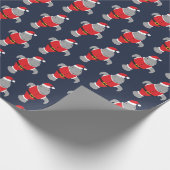 Novelty Santa Animal Manatee Weihnachten Geschenkpapier (Ecke)